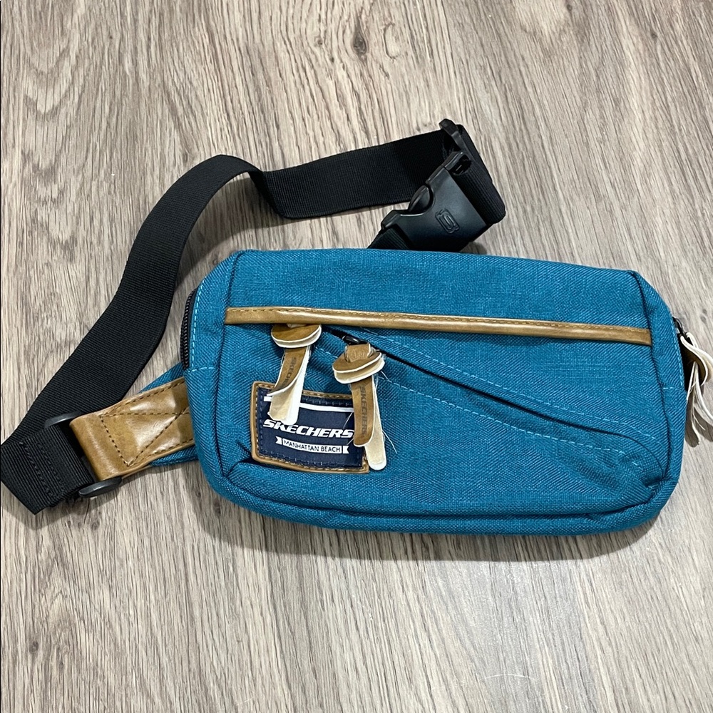 Skechers Teal and Brown Men's Belt Bag